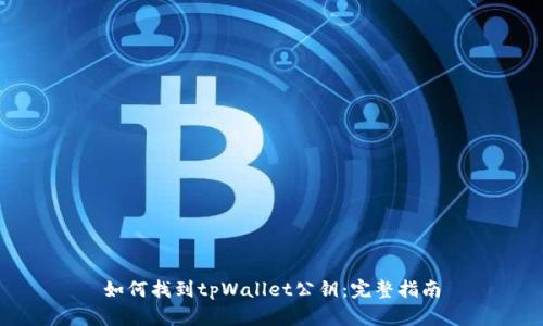 如何找到tpWallet公钥：完整指南